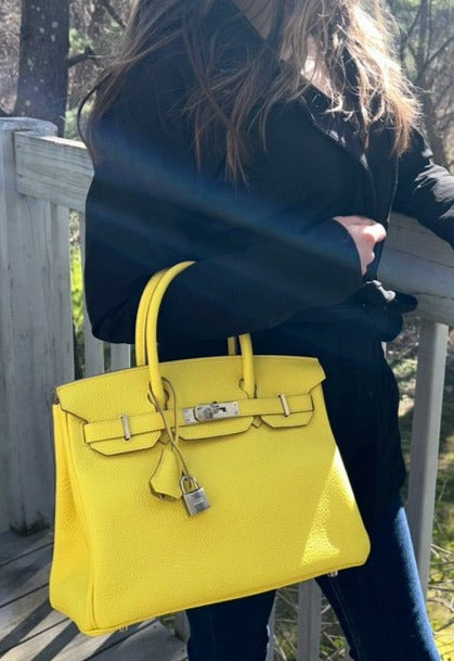 HERMÈS Birkin 30 Lime Clemence Palladium Hardware *2022*