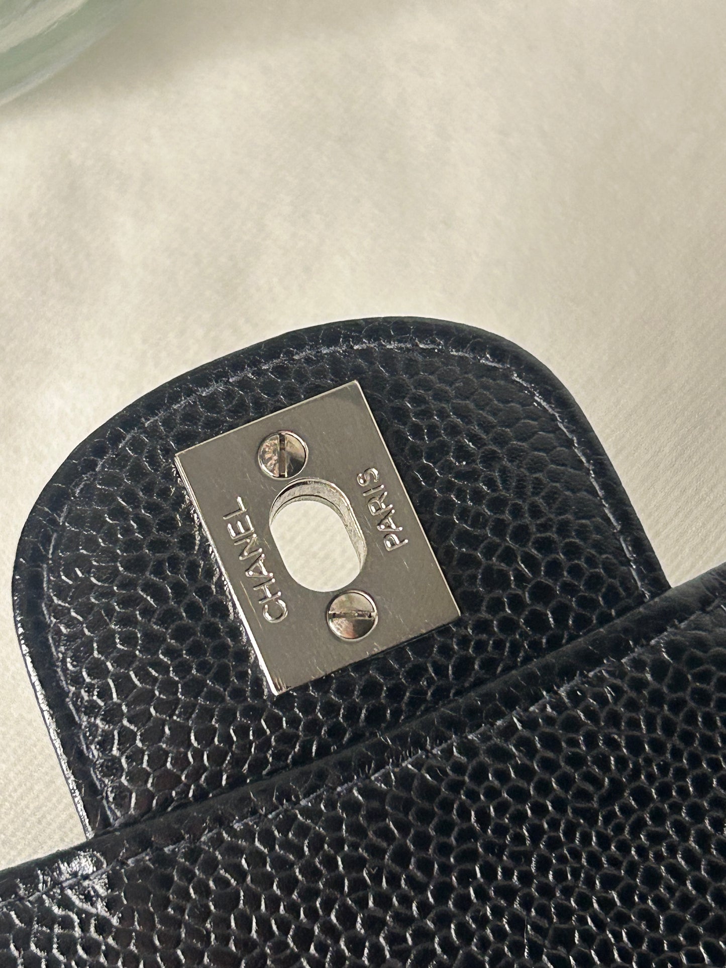 CHANEL Medium Classic Double Flap Caviar Quilted Handbag Black