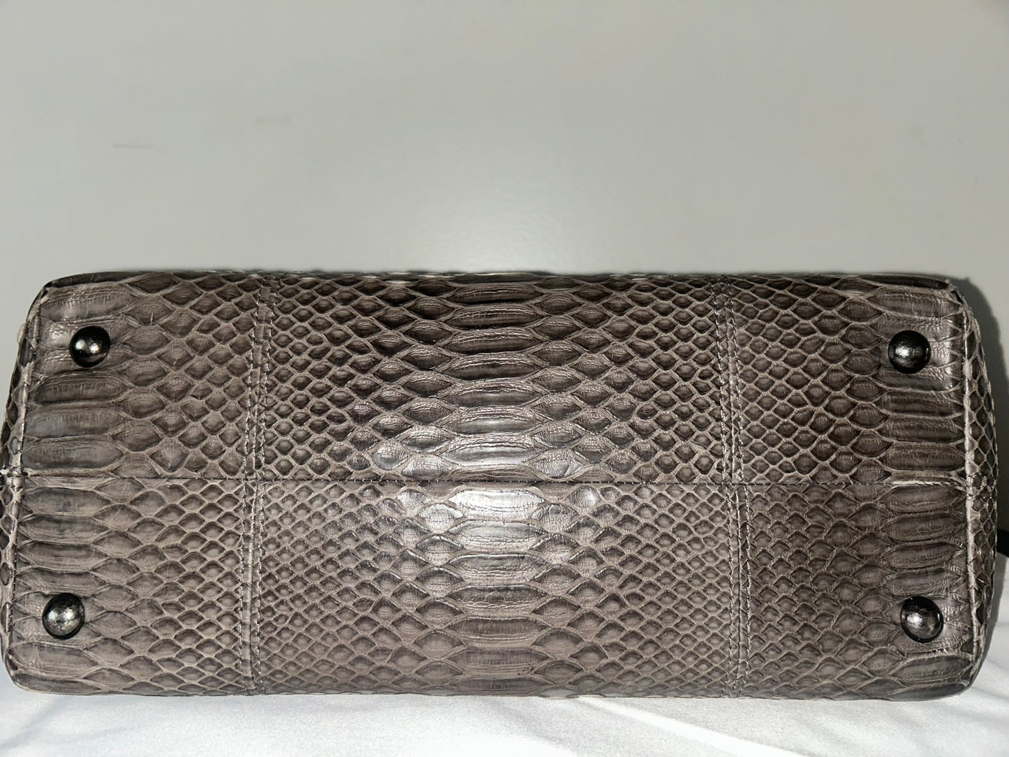 CHANEL Executive Tote Bag Python Dark Gray