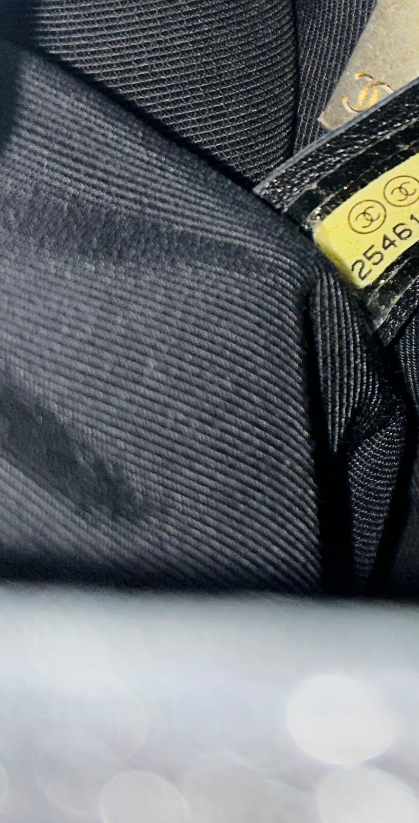 CHANEL CC Braided Saddle Flap Bag Quilted Lambskin Black/Dark Navy