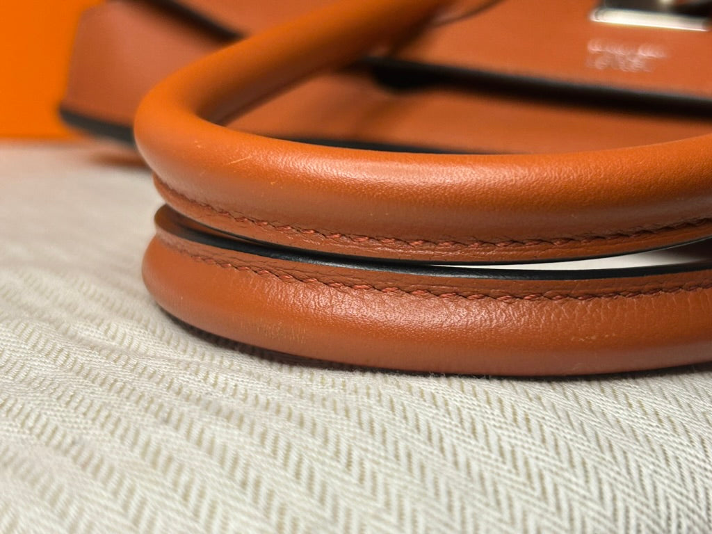 HERMÈS Birkin 30 Cuivre Brown Novillo Leather Palladium Hardware