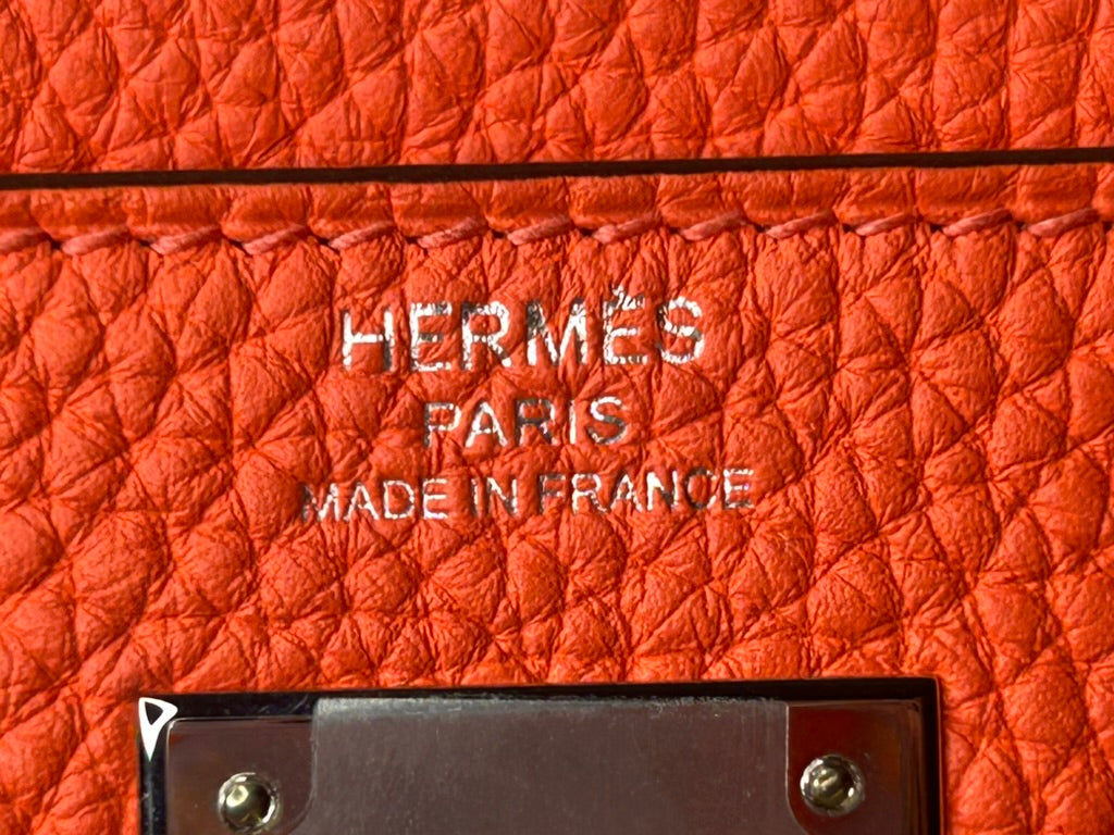 HERMÈS Kelly 28 Rose Texas Clemence Palladium Hardware Handbag - Z Stamp