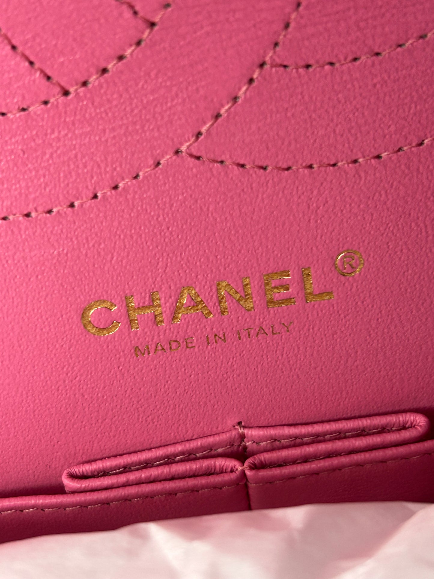 CHANEL Jumbo Double Flap Quilted Caviar Handbag Pink