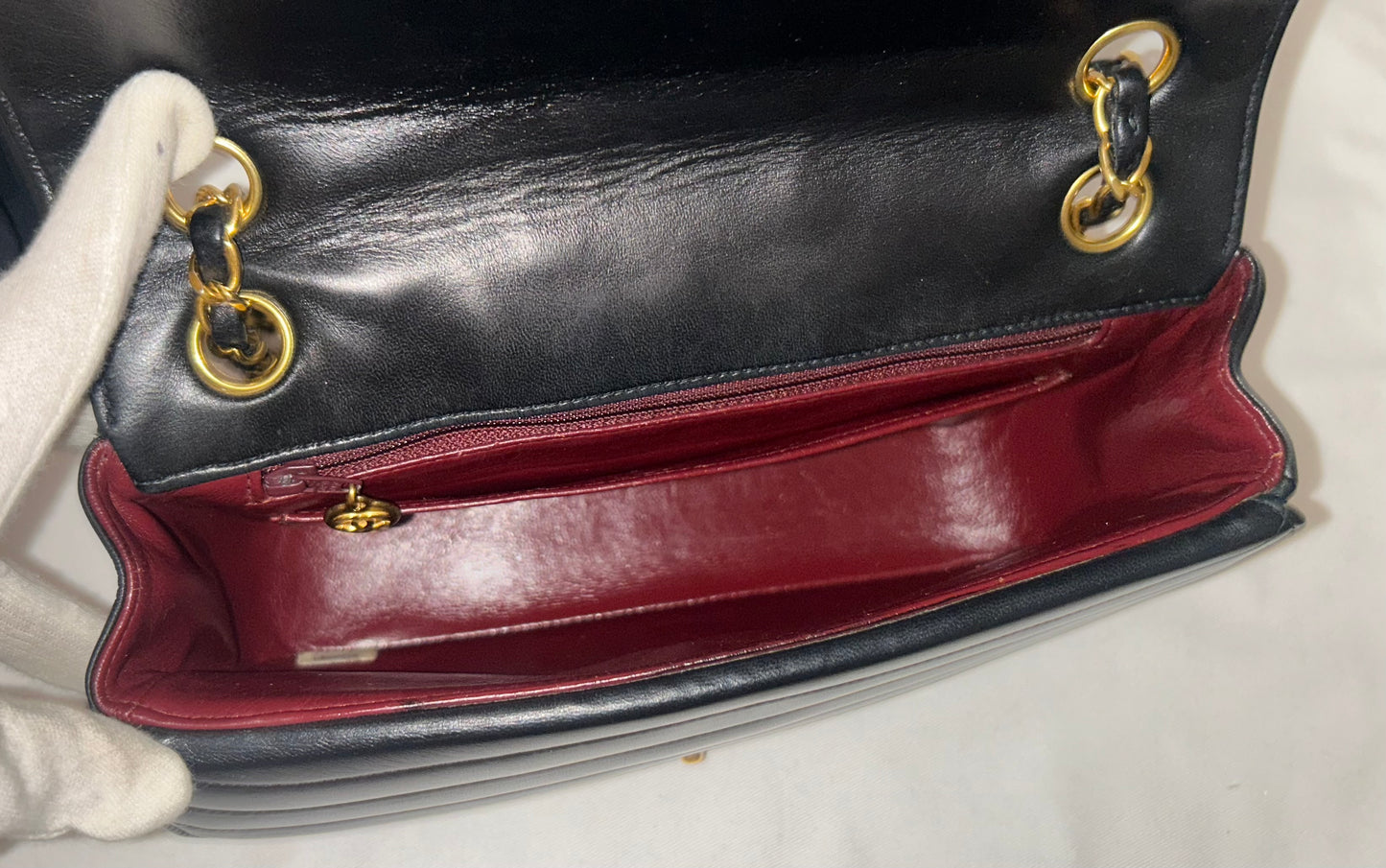 CHANEL Classic Mademoiselle Small Quilted Lambskin Flap Bag Black/24k Gold