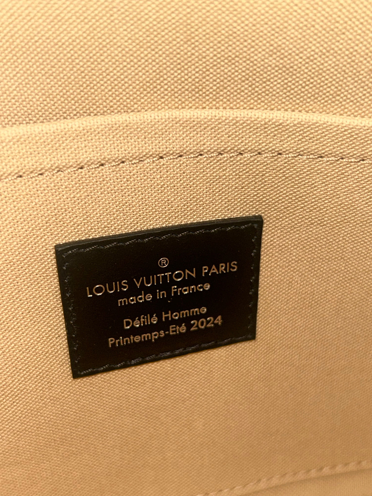 LOUIS VUITTON Alma LV Blason Monogram East West Calfskin Leather Handbag Black