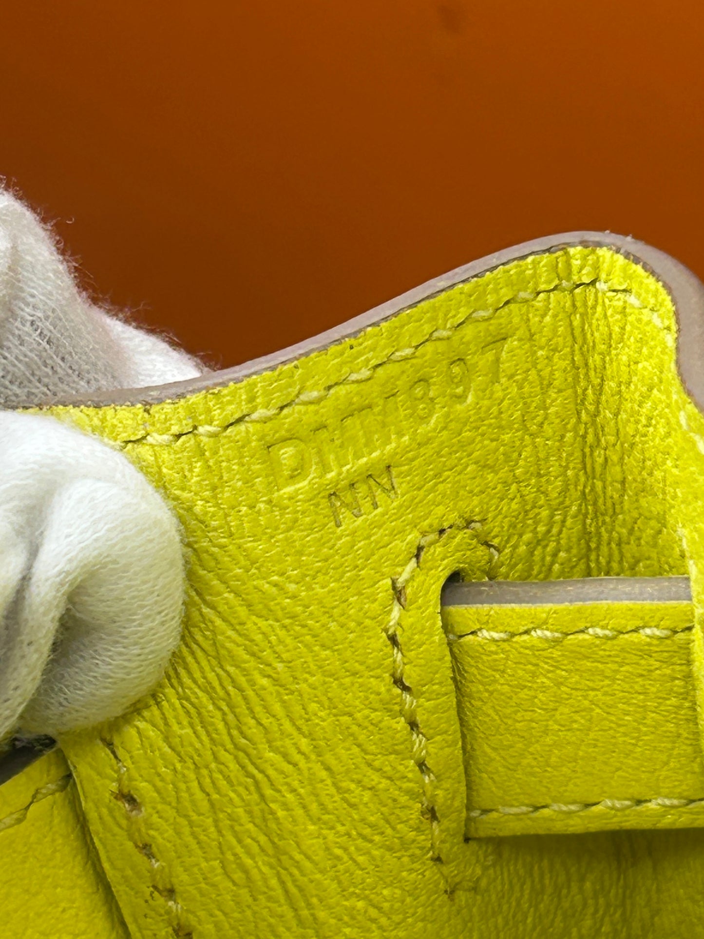 HERMÈS Kelly 28 Lime Evercolor Leather Palladium Hardware Handbag