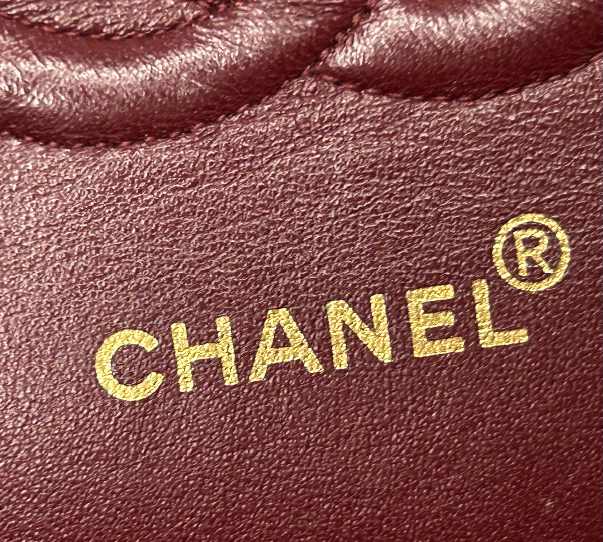 CHANEL Vintage Medium Double Flap Lambskin Quilted Handbag Black / 24k Gold