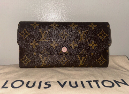 LOUIS VUITTON Emilie Wallet Monogram Canvas Brown Rose Ballerine