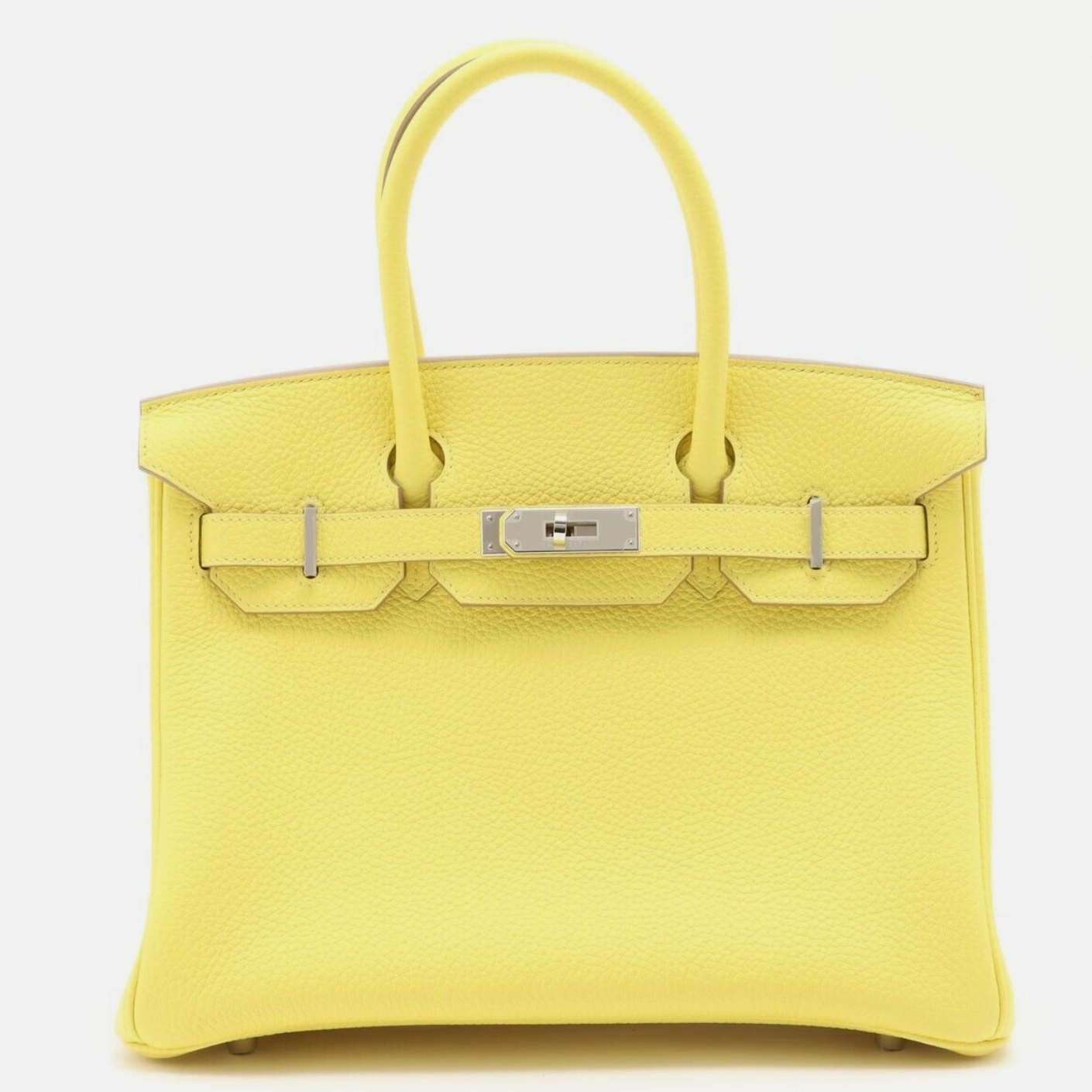 HERMÈS Birkin 30 Lime Clemence Palladium Hardware *2022*