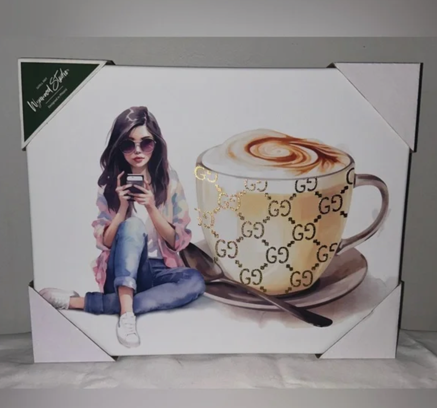 Wynwood Studio x GUCCI Morning Latte Canvas Wall Art 11" x 14"