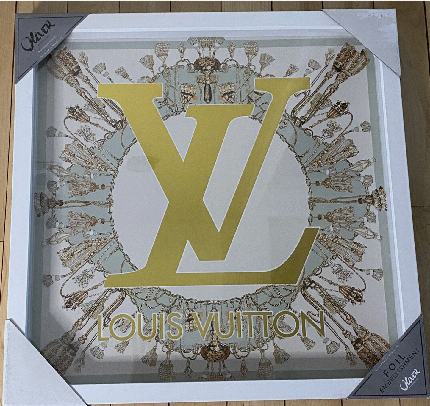 LOUIS VUITTON x Oliver Gal Framed Luxury Wall Art Decor 16" x 16"