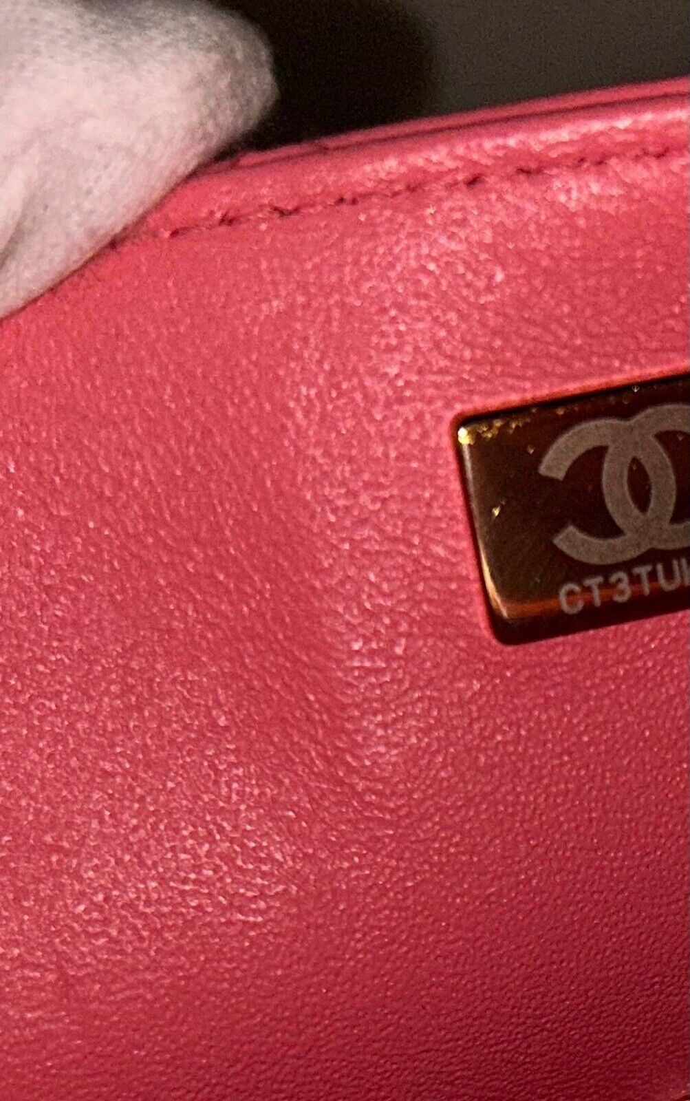 CHANEL 22S Classic Mini Rectangular Flap Bag Quilted Lambskin Leather Pink/Gold