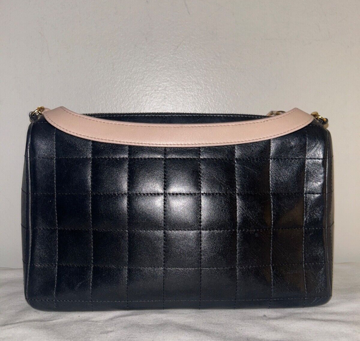 CHANEL Mademoiselle Chanel Jacket Leather Shoulder Bag Black/Pink (Ltd. Ed.)