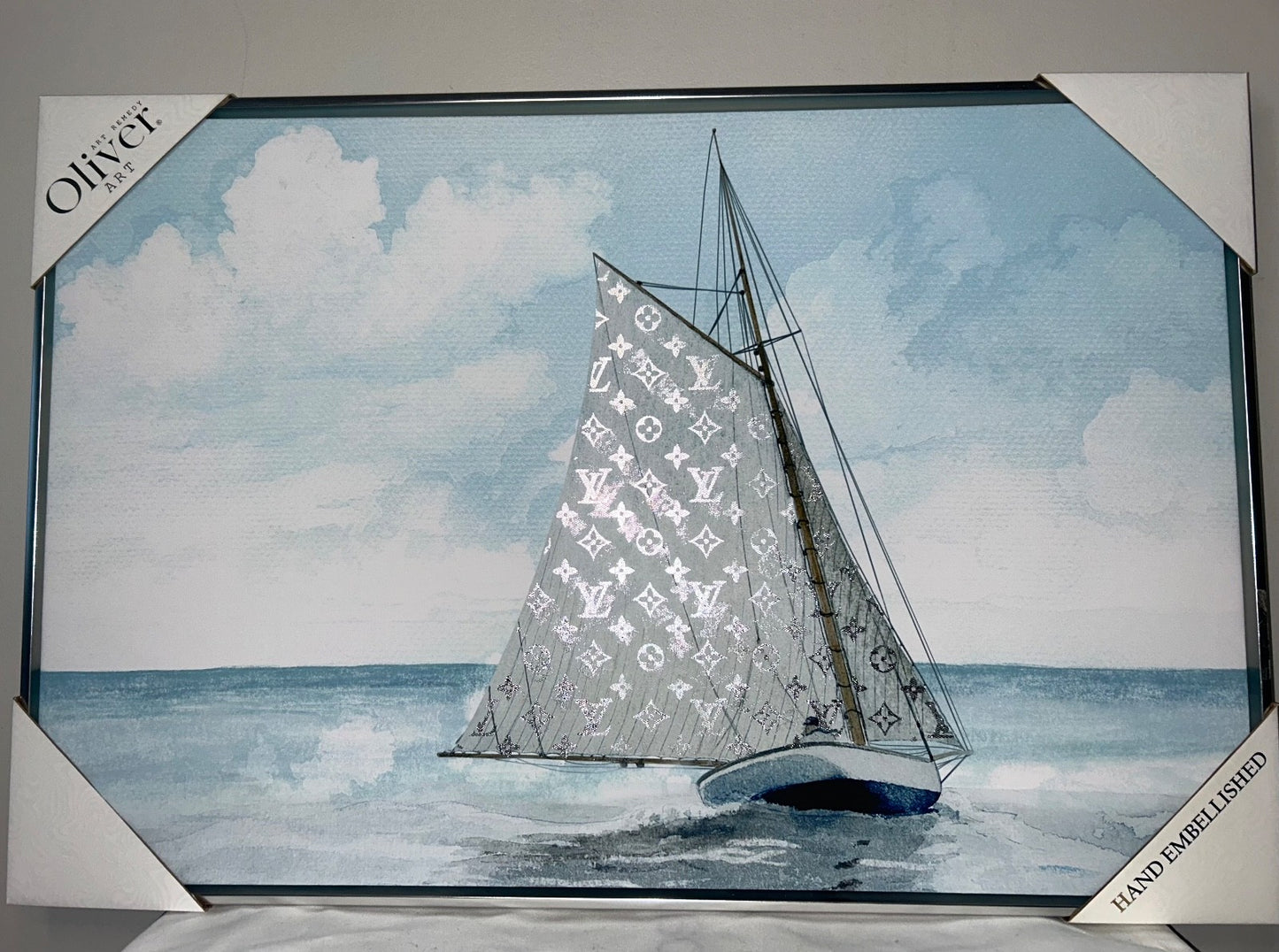 Oliver Gal x Louis Vuitton LV Sailboat At Sea Framed Wall Art 30" x 20"