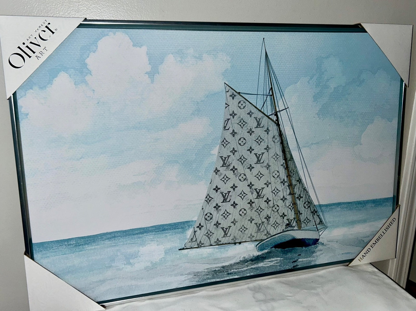 Oliver Gal x Louis Vuitton LV Sailboat At Sea Framed Wall Art 30" x 20"