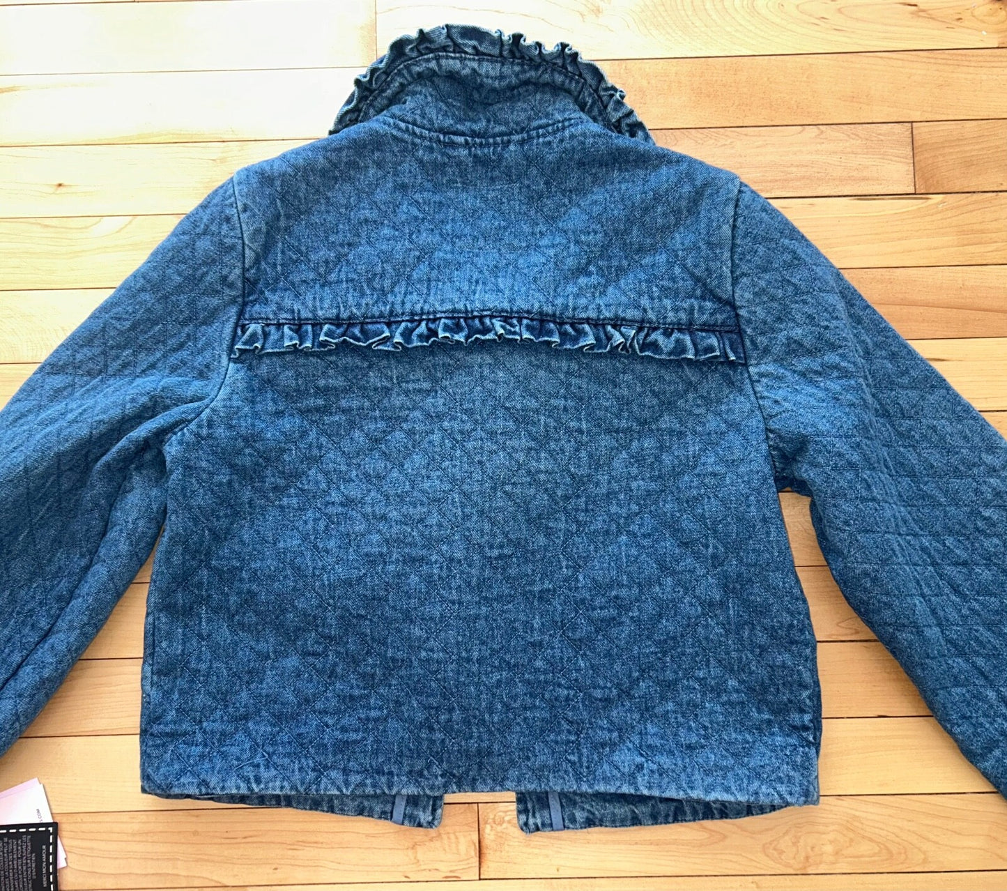 NEW! AVEC LES FILLES The Maura Bow-Tie Denim Medium Blue Jacket Size XS